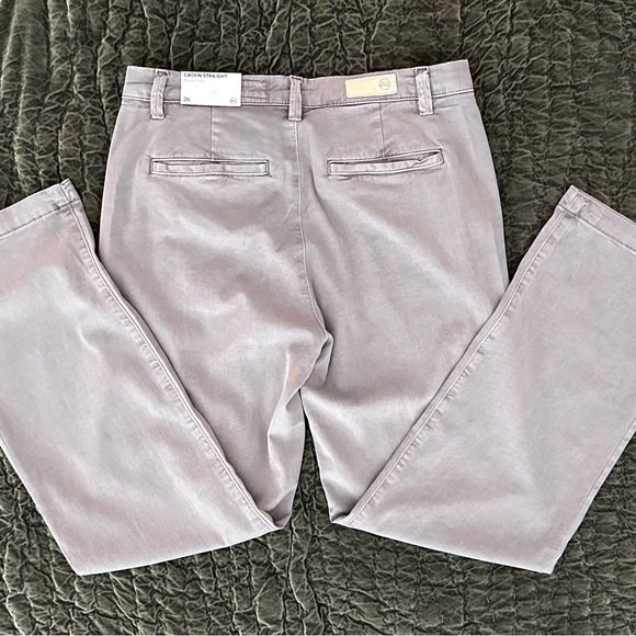 NWT AG Denim Caden Straight, Relaxed Chino, Sulphur Pebble Grey, size 26 - Picture 13 of 15